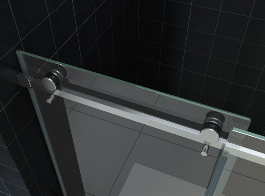 schuifbare nisdeur 2-d. 1200x2000 chr.8mm NANO