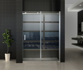 schuifbare nisdeur 2-d. 1400x2000 chr.8mm NANO