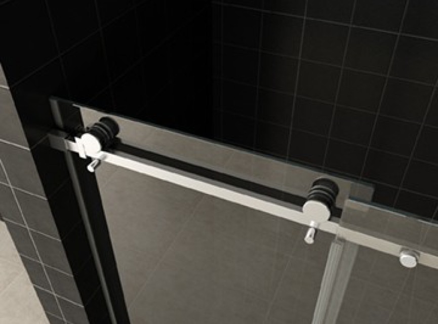 schuifbare nisdeur 2-d. 1100x2000 chr.8mm NANO
