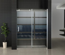 schuifbare nisdeur 2-d. 1100x2000 chr.8mm NANO