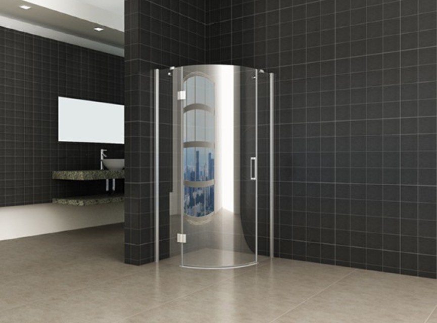 1/4 r.douchecabine LS 900x900x2000 chr.8mm NANO
