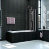 draaibare badwand 800x1500 6mm NANO chroom
