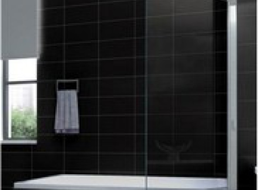 draaibare badwand 800x1500 6mm NANO chroom