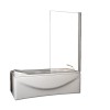 draaibare badwand 800x1500 6mm NANO chroom