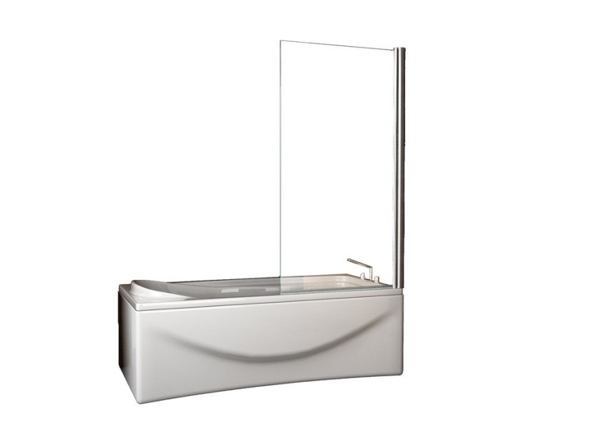 draaibare badwand 800x1500 6mm NANO chroom