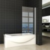 draaibare badwand 800x1500 6mm NANO chroom