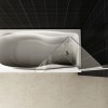 badwand 2-delig inklapbaar 1000x1400 6mm NANO chroom