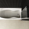 badwand 2-delig inklapbaar 1000x1400 6mm NANO chroom