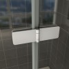 badwand 2-delig inklapbaar 1000x1400 6mm NANO chroom