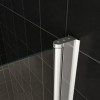 badwand 2-delig inklapbaar 1000x1400 6mm NANO chroom