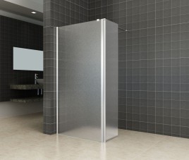 zijwand+scharnierprof.links 350x2000 10mm NANO geheel matglas
