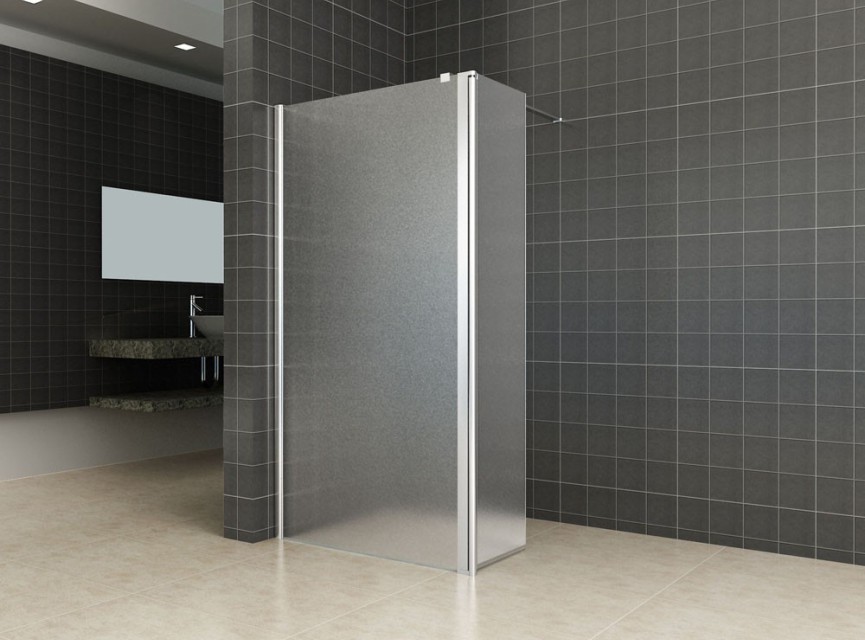 zijwand+scharnierprof.links 350x2000 10mm NANO geheel matglas
