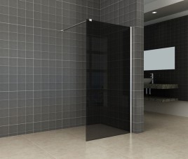 inloopdouche met muurprofiel 900x2000 10mm NANO rookglas