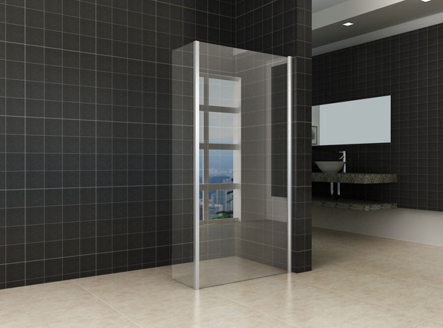 Eco zijwand met hoekprofiel 300x2000, 8 mm Nano