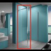 Eco zijwand met hoekprofiel 400x2000, 8 mm Nano