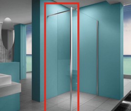 Eco zijwand met hoekprofiel 400x2000, 8 mm Nano