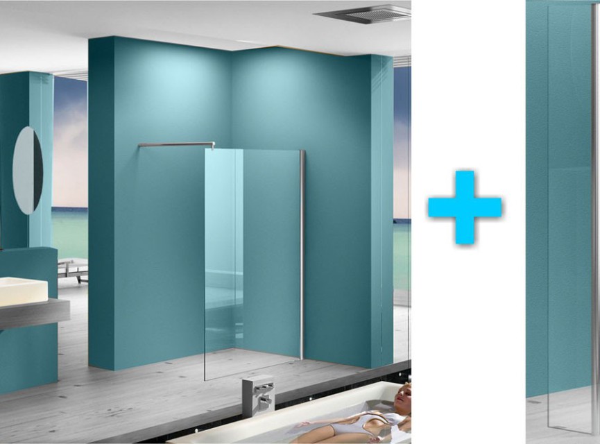 Eco-Combi Nano Inloopdouche + zijwand 1000x300 8mm
