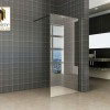 inloopdouche + Safety Glass + ZWART muurprofiel 900x2000 10mm NANO
