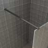 inloopdouche + Safety Glass + ZWART muurprofiel 900x2000 10mm NANO
