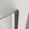 inloopdouche + Safety Glass + ZWART muurprofiel 900x2000 10mm NANO