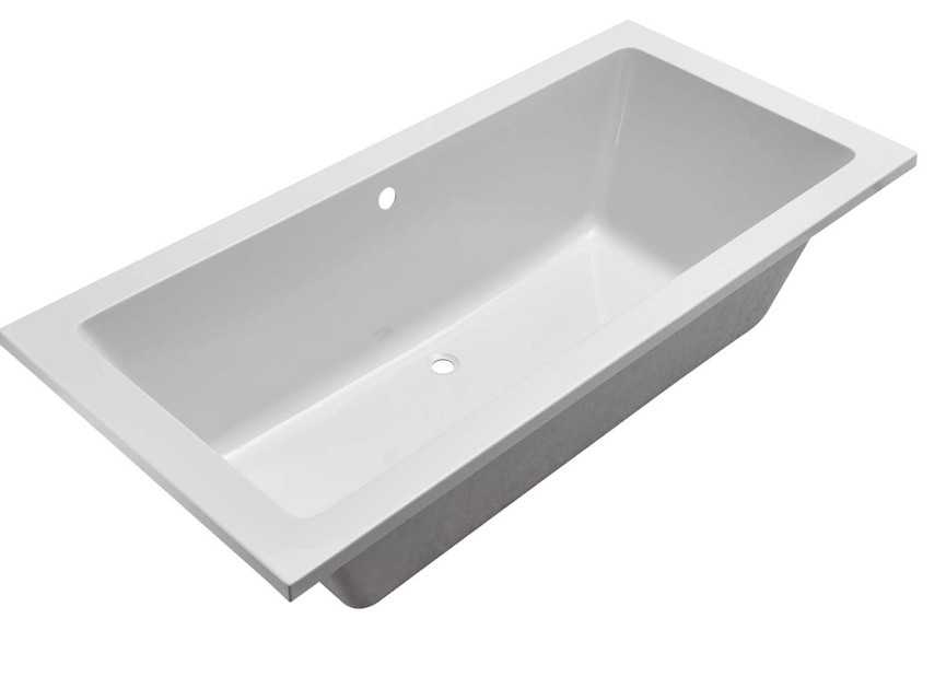 Santino SQ inbouw ligbad 180 80 49 cm wit DUO