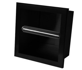 inbouw-toiletrolhouder mat-zwart