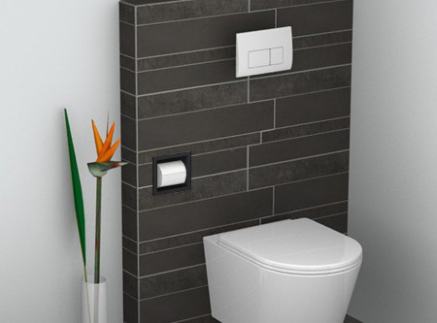inbouw-toiletrolhouder mat-zwart