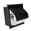 Sunk inbouw toiletrolhouder met klep mat-zwart