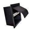 Sunk inbouw toiletrolhouder met klep mat-zwart