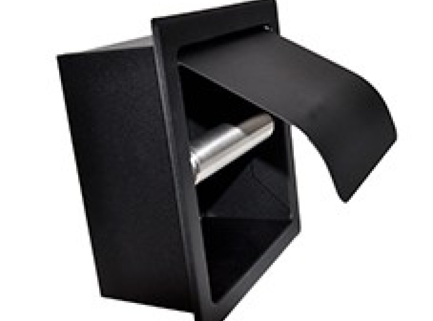 Sunk inbouw toiletrolhouder met klep mat-zwart