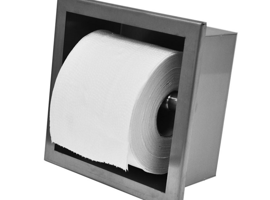 inbouw-toiletrolhouder RVS