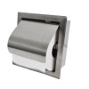 Sunk inbouw toiletrolhouder met klep RVS
