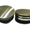 Set knop/plug badoverloopcomb. +vulfunctie rond geborsteld staal