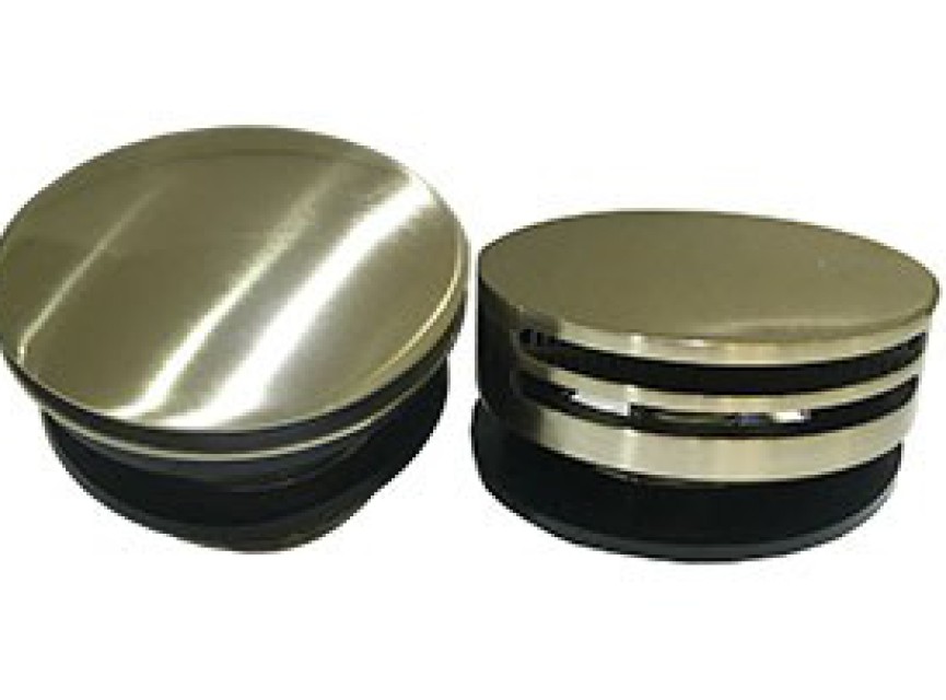 Set knop/plug badoverloopcomb. +vulfunctie rond geborsteld staal