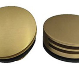 Set knop/plug badoverloopcomb. +vulfunctie rond geborsteld messing