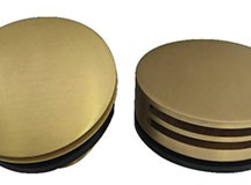 Set knop/plug badoverloopcomb. +vulfunctie rond geborsteld messing