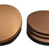 Set knop/plug badoverloopcomb. +vulfunctie rond  geborsteld koper