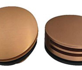 Set knop/plug badoverloopcomb. +vulfunctie rond  geborsteld koper