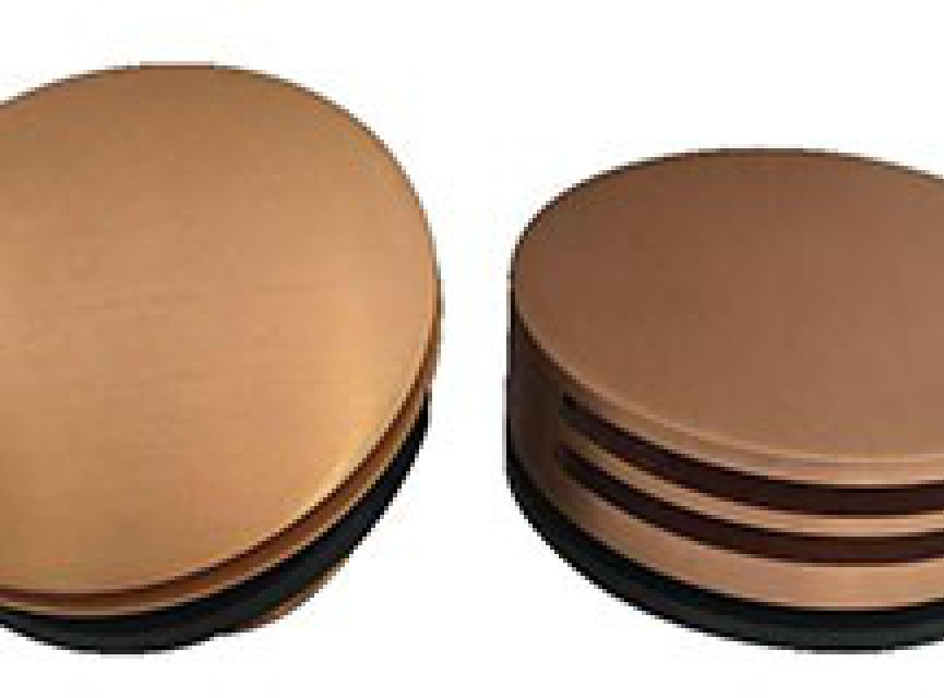 Set knop/plug badoverloopcomb. +vulfunctie rond  geborsteld koper