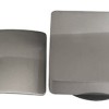 Set knop/plug badoverloopcomb. +vulfunctie vierkant geborsteld staal