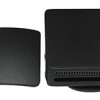 Set knop/plug badoverloopcomb. +vulfunctie vierkant matzwart