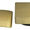 Set knop/plug badoverloopcomb. +vulfunctie vierkant geborsteld messing
