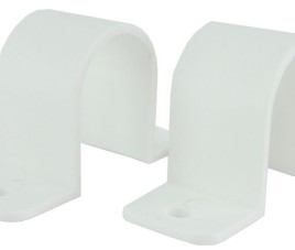 Set valpijpbeugels 32mm wit