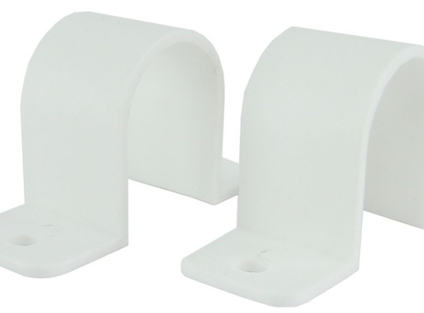 Set valpijpbeugels 32mm wit