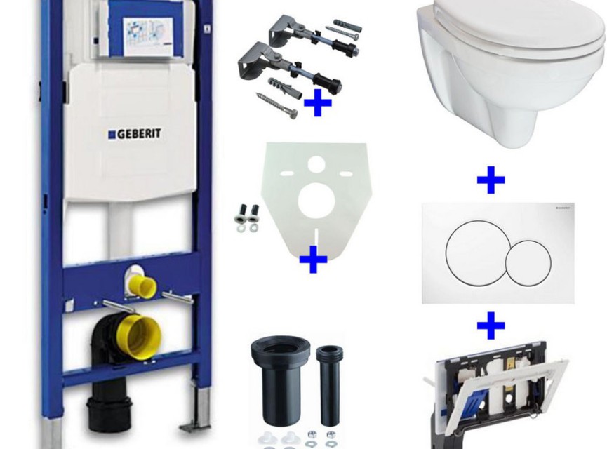 Geberit UP-320 + toiletblokhouder + Trevi O.P. + Sigma 01 wit