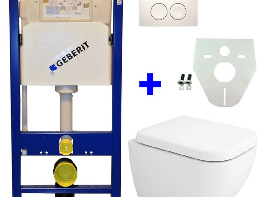 Geberit UP 100 Sky wc+zitt.+ Delta 21 wit