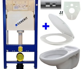 Geberit UP 100 + Neptunus WC +Nept.zitt + Delta 50 gl. chr