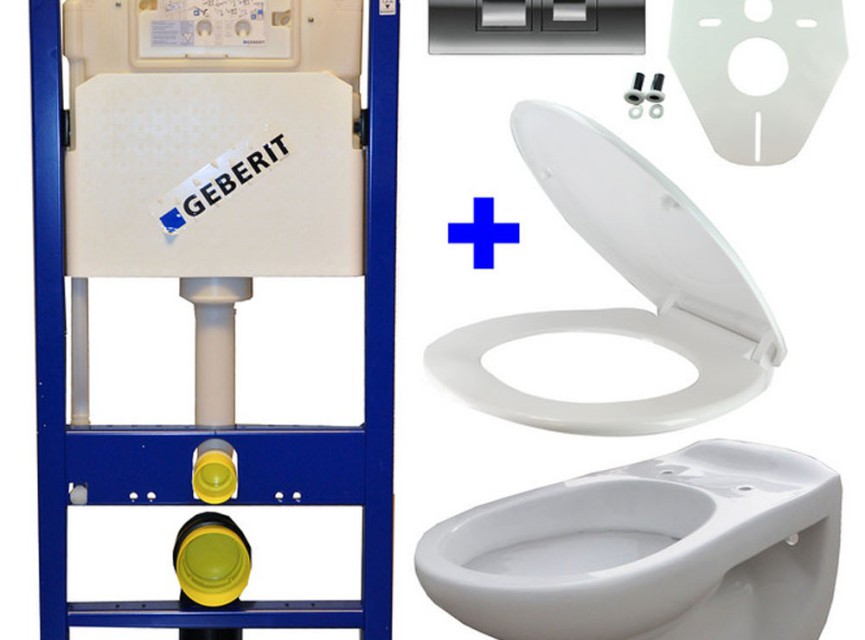 Geberit UP 100 + Neptunus WC +Nept.zitt + Delta 50 gl. chr