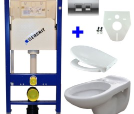 Geberit UP 100 + Neptunus WC +Ultimo zitt + Delta 50 gl.chr