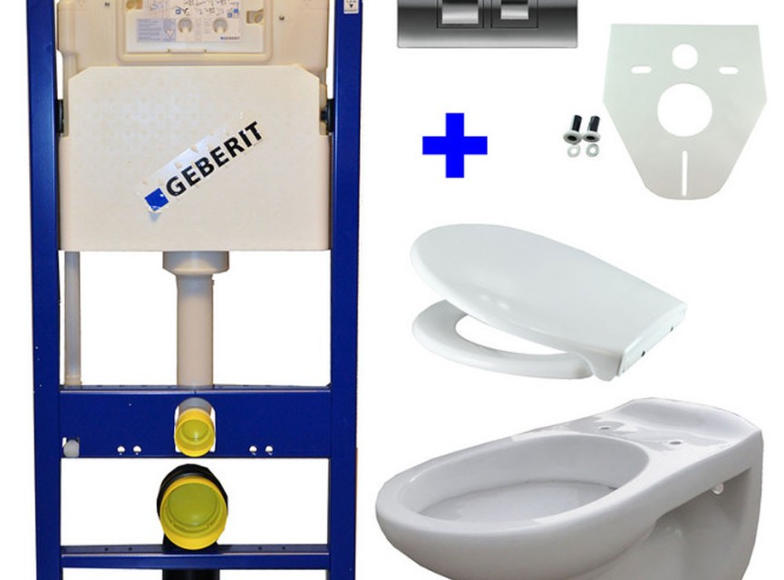Geberit UP 100 + Neptunus WC +Ultimo zitt + Delta 50 gl.chr